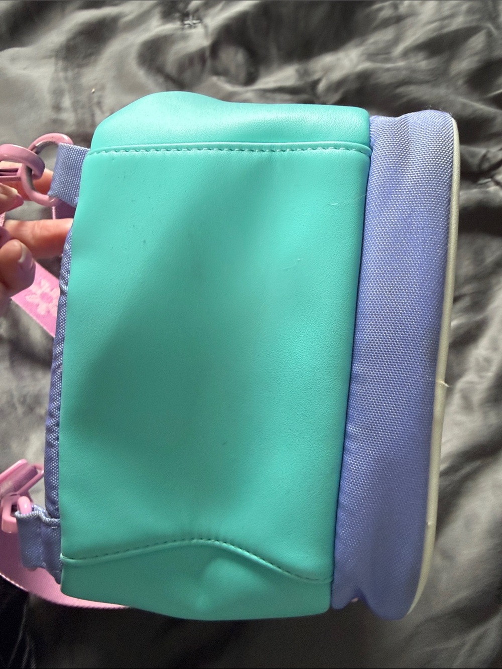 Loungefly Pink, Purple & Teal Minnie & Daisy Mini Convertible Backpack - Picture 5 of 8